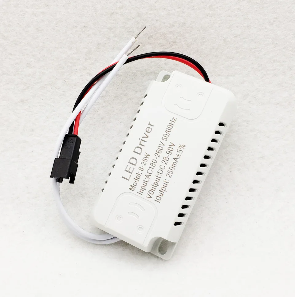 5pc Eksterne LED-Driver belysning transformer 8-25W/25-36W Input180-265V til SMD Loft-Panel Lys Strømforsyning Plast Cover 1