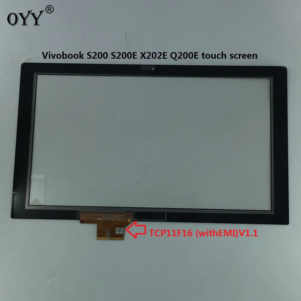 TCP11F16 (withEMI)V1.1 Touch Skærm, Glas Digitizer Sensor Panel For Asus Vivobook S200 S200E X202E Q200 X200MA X200CA X200LA 1