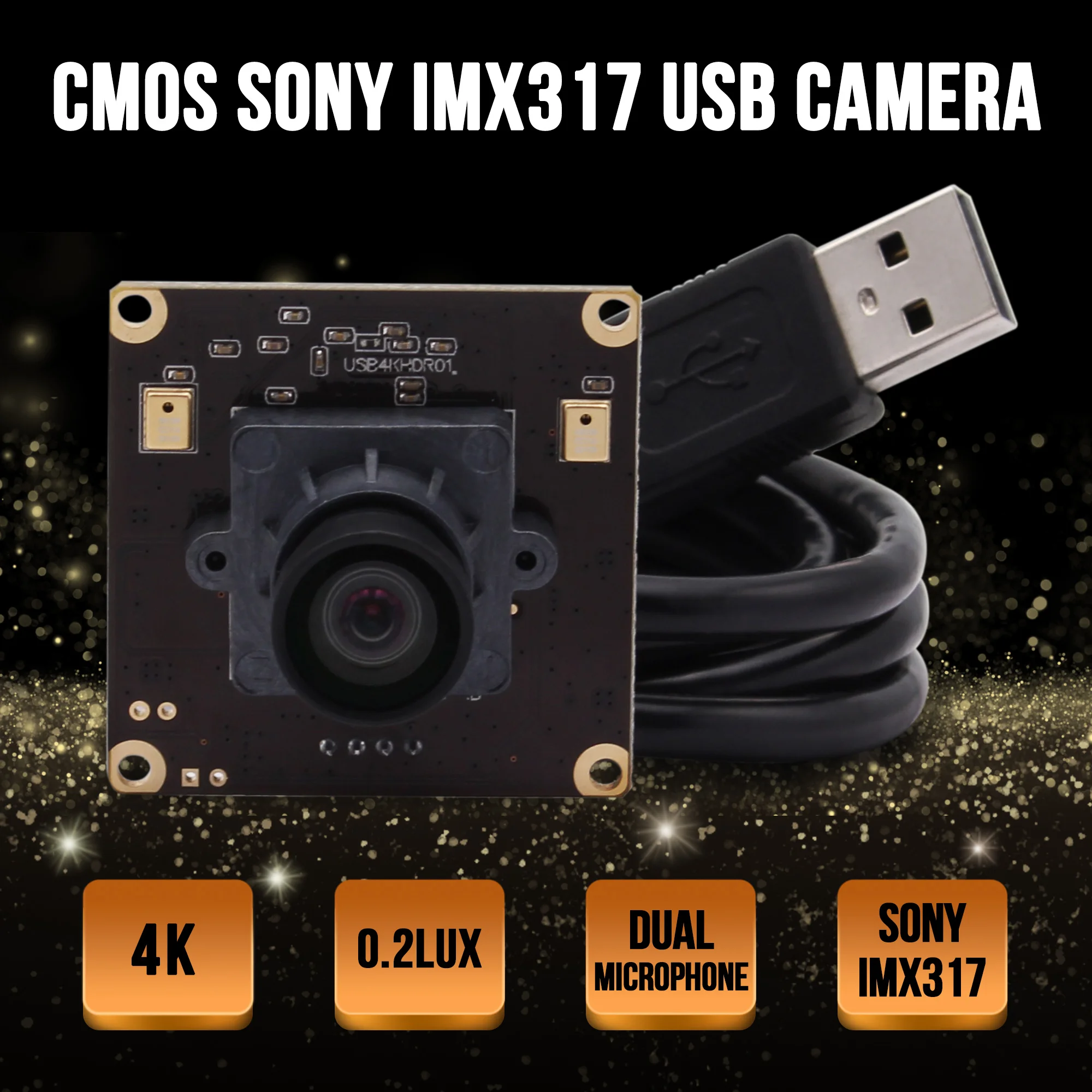 Høj Opløsning 4K Kamera Modul 3840x2160 Sony IMX317 Mjpeg 30fps Mini-USB-Webcam Video Web-Kamera Modul til Document Scan 1