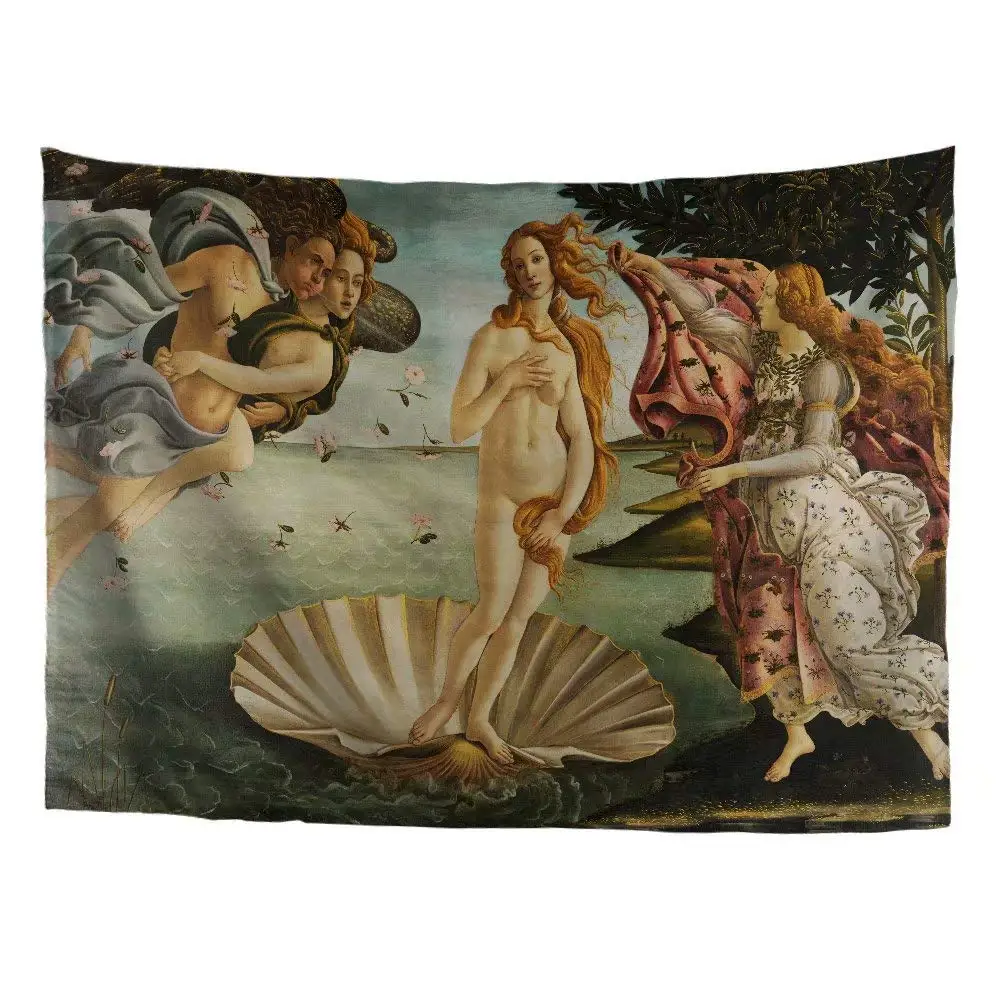 Klassisk Kunst Mesterværk Gobelin-Serien Sandro Botticelli Fødslen af Venus Vintage Collection 1