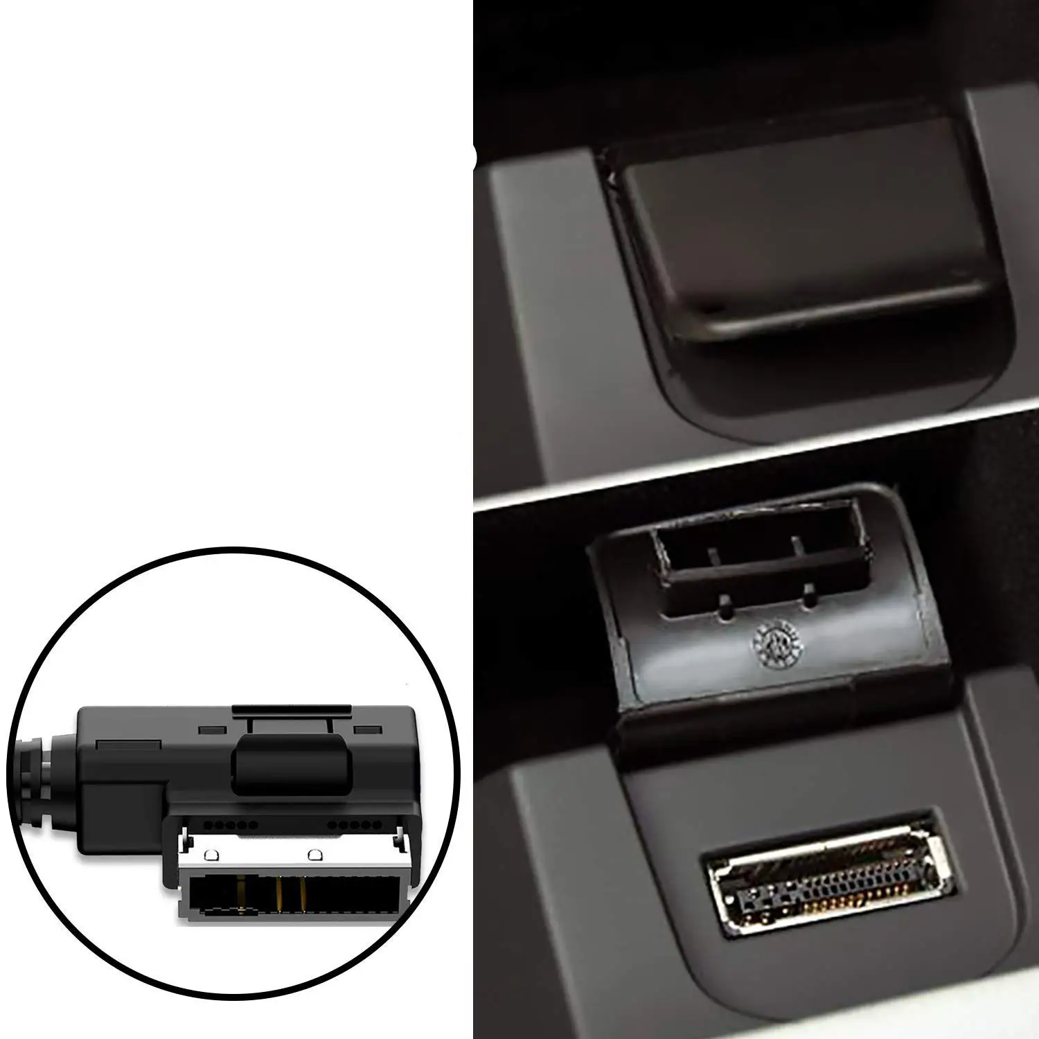 Bil MDI MMI Kabel-Aux Ledningen Passer til Mercedes Benz C, CL, CLS-Klasse, ML-Klasse, Kompatibel for iX 8 7 6s 6Plus 1