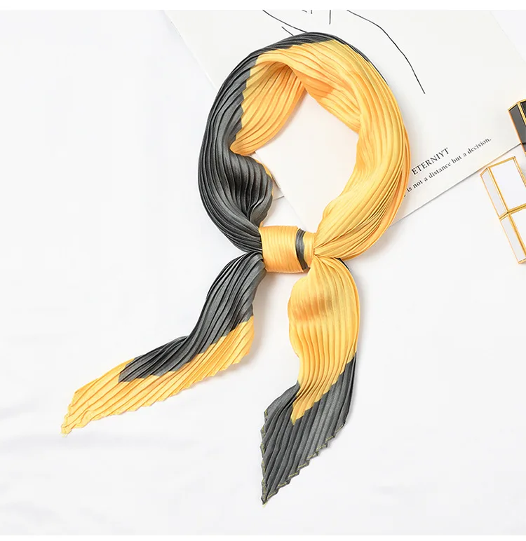 Yishine 5colors Rynke Hals Tørklæde Kvinder Patchwork Print Mode Crepe Tørklæde Tørklæder Nye Hårbånd Krølle Handlebag Wraps Sc 1