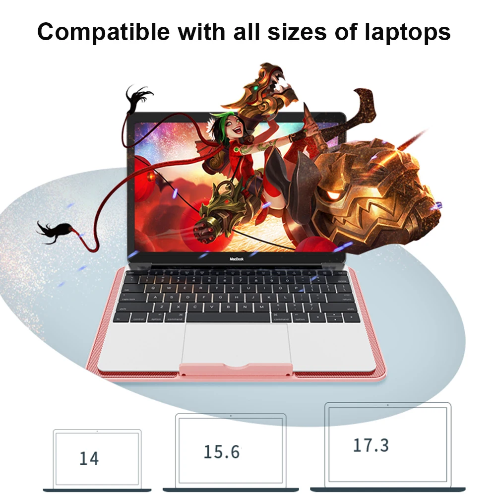 Bærbar Computer Køler Laptop Cooling Pad Justerbar Holder Notebook-Støtte Med Seks Fans Til Macbook Pro Holder Laptop Cooling Stand 1