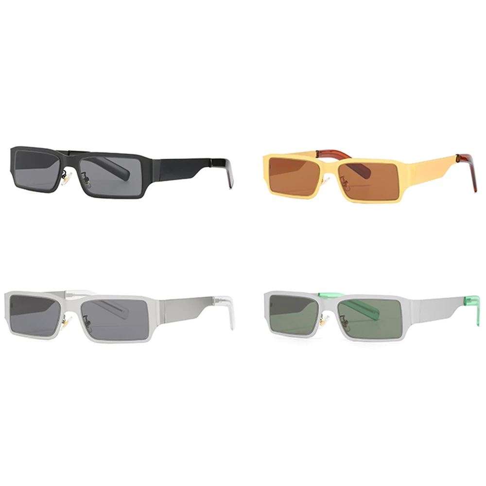 Peekaboo rustfrit stål firkantet ramme solbriller til mænd uv400 sommeren mandlige sol briller vintage kvinder 2021 metal af høj kvalitet 1