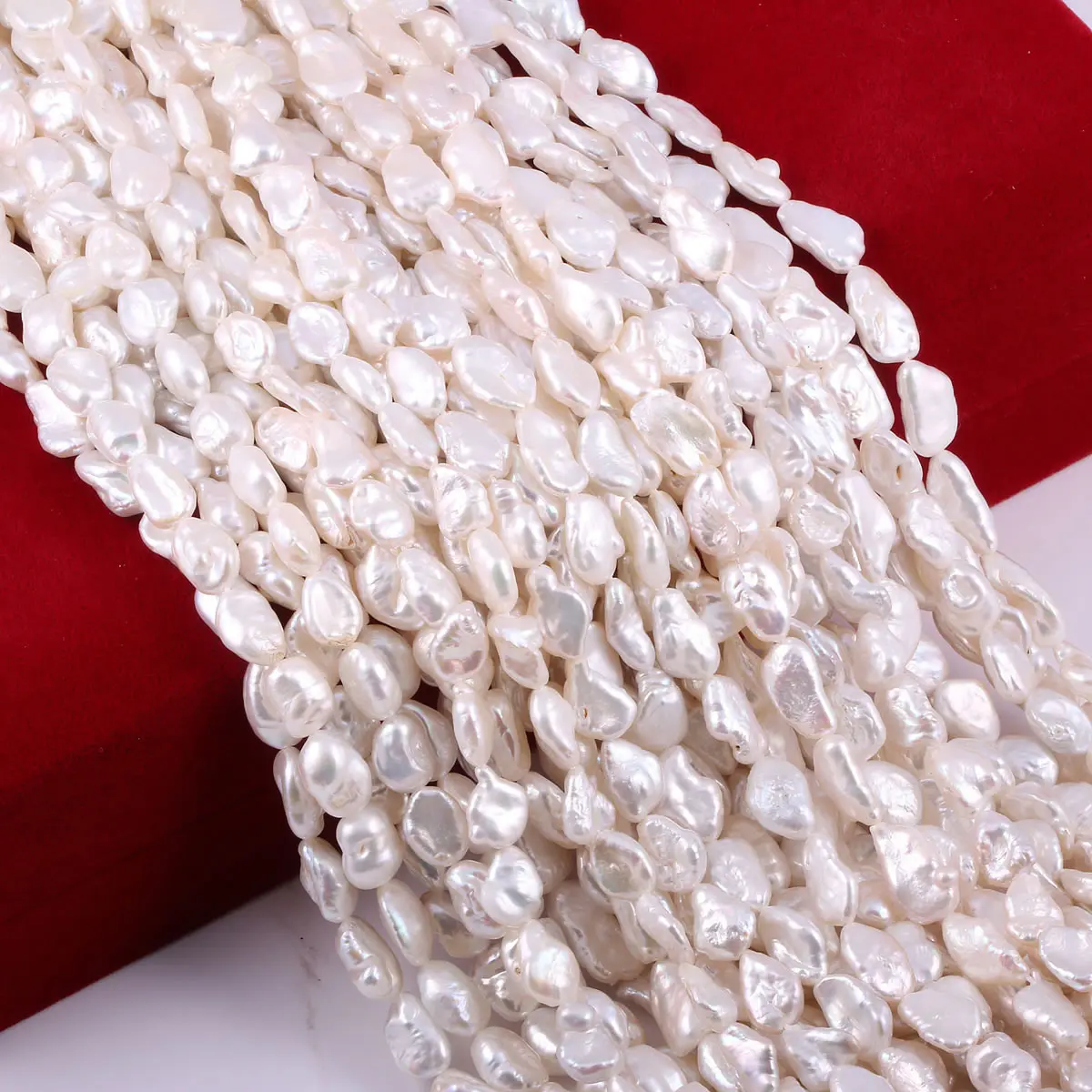 Engros Naturlige Ferskvands Perle-Perler i Høj Kvalitet Punch Løse Perler til gør det selv-Kvinder Elegant Halskæde Armbånd Smykker at Gøre 1