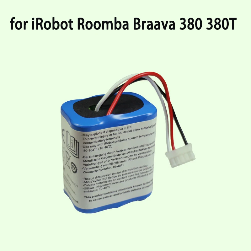 2500mAh 7.4 V Genopladeligt Batteri til iRobot Roomba Braava 380 380T batteri 1