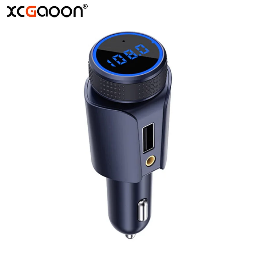 XCGaoon Bluetooth Car Kit Håndfri Sæt MP3-Afspiller, FM-Senderen USB Bil Oplader 5V 2.1 EN Støtte TF Kort Musik Spil 1