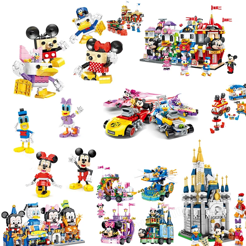 Disney Serices Klassiske eventyr Anime-Filmen Toy byggesten Mickey, Minnie Duck Model slot BlocksToy gaver til børn 1