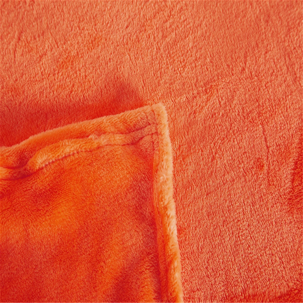 Fast Orange Farve Coral Fleece Tæppe Super Blød Sofa Dækning Af Mink Smide Tvilling, Dronning, Enkeltseng, Dobbeltseng Faux Fur Tæpper 1