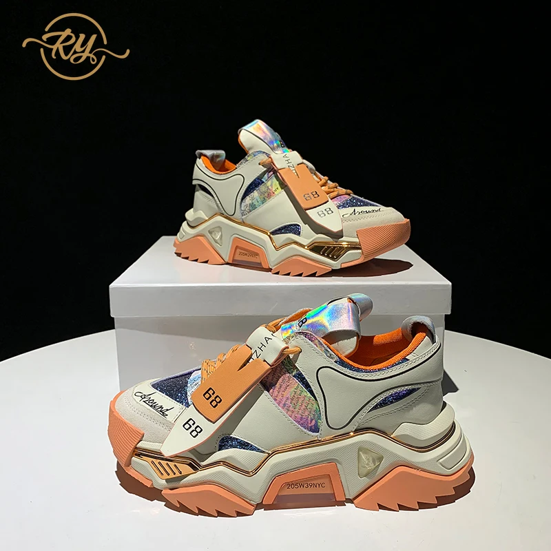 RY-RELAA dame sko i Ægte Læder sneakers 2020 mode platform sneakers luksus sko kvinder ins chunky sneakers tidevandet ny 1