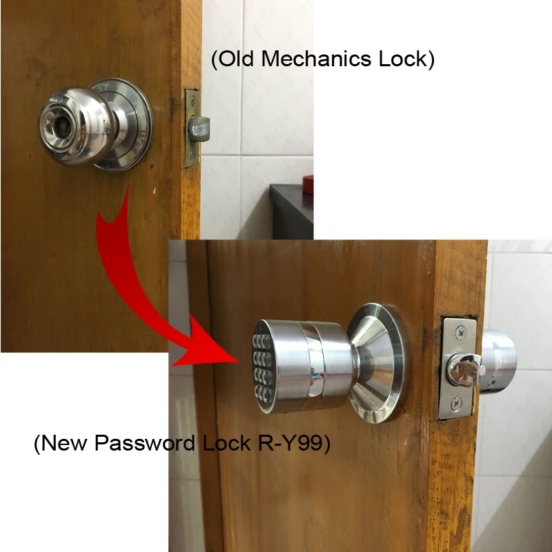 RAYKUBE Knop Elektronisk dørlås Med Bluetooth Digital Kode Dør Lås APP Password Keyless Opeing Indtaste Hjem 1