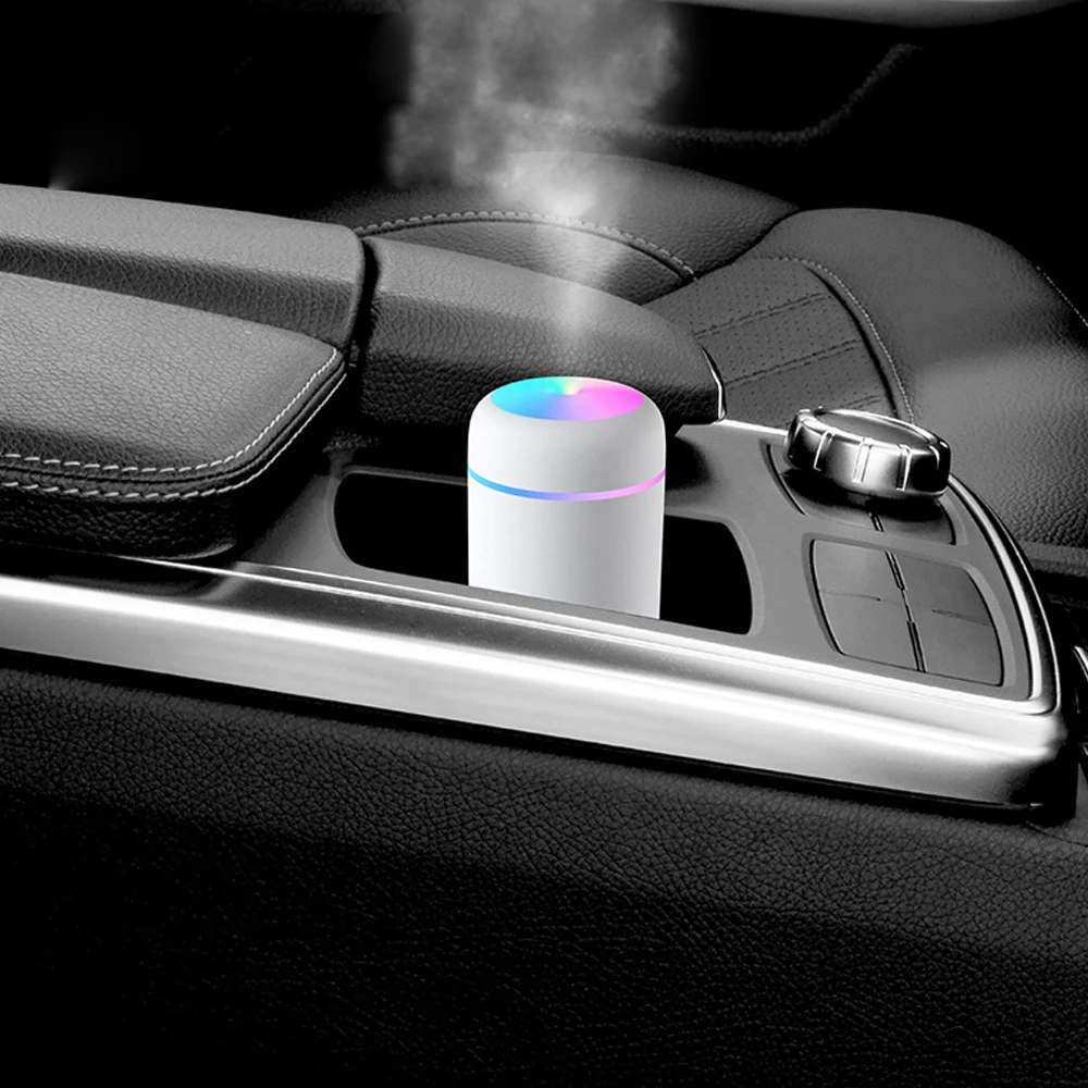 Bærbare 300ml Luftfugter USB-Ultralyd Blænde Cup Aroma Diffuser Kølige Tåge Kaffefaciliteter Luft Luftfugter Luftrenser med Romantiske Lys 1
