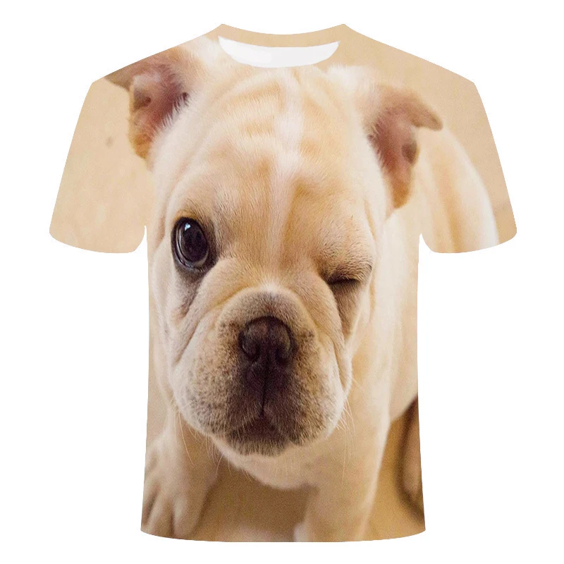 Nye sjove hund kreative mønster kortærmet T-shirt til mænd casual sommer mode 3DT shirt til mænd O-hals skjorte plus size streetwear 1