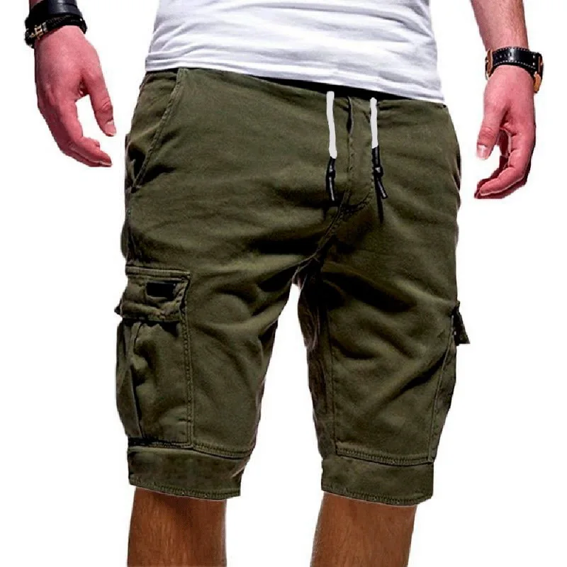 2020 Varm Sommer Casual Shorts til Mænd Fragt Multi-lomme Shorts Herre ensfarvet Snor Fashion Streetwear Shorts 1