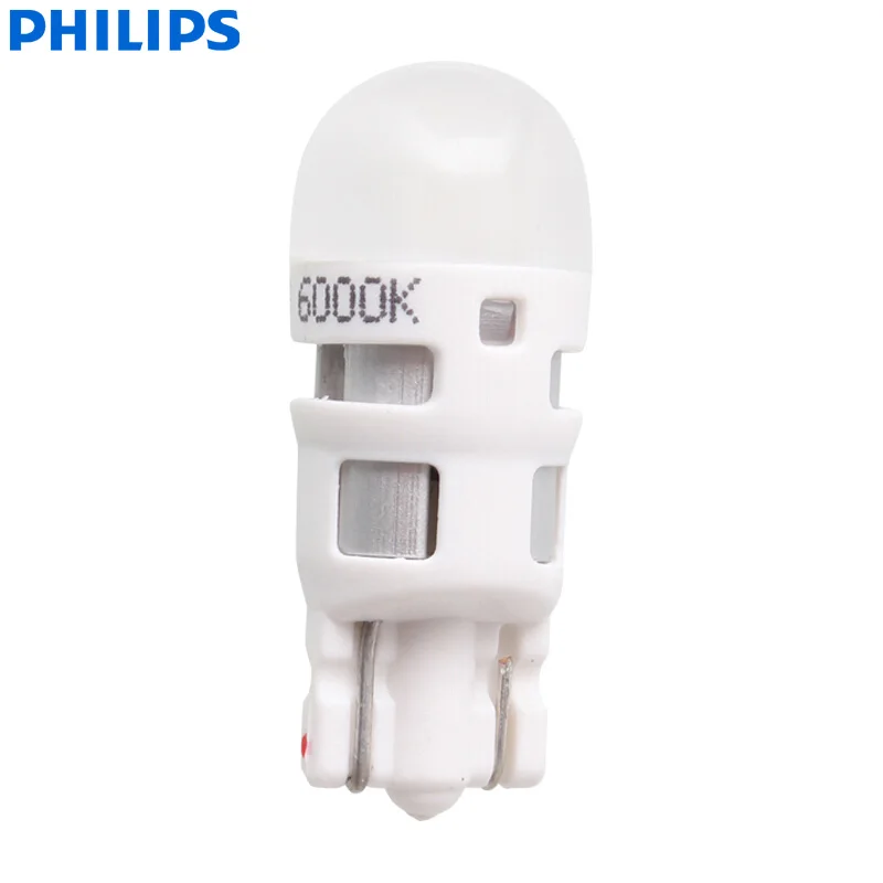 Philips Ultinon LED T10 W5W 194 12V 11961ULWX2 kold Hvid 6000K Bilen Igen signallamper Interiør Lys Clearance Lys (Twin Pack) 1