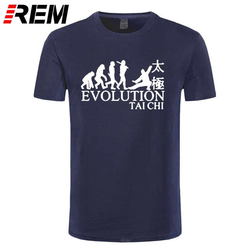 REM Evolution Tai Chi T Shirts Mænd Nye Trykt kortærmet Bomulds-O-neck Evolution Fashion T-shirts Toppe 1