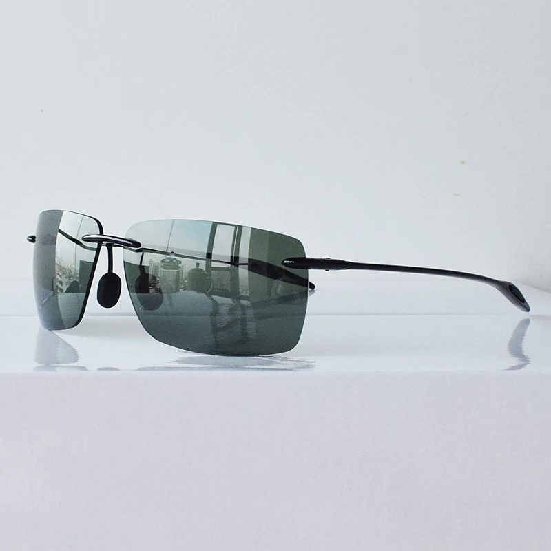 10g Polariserede Solbriller Mænd TR90 Uindfattede solbriller til Mand Ultra-let at Køre Nuancer Anti Glare UV400 1