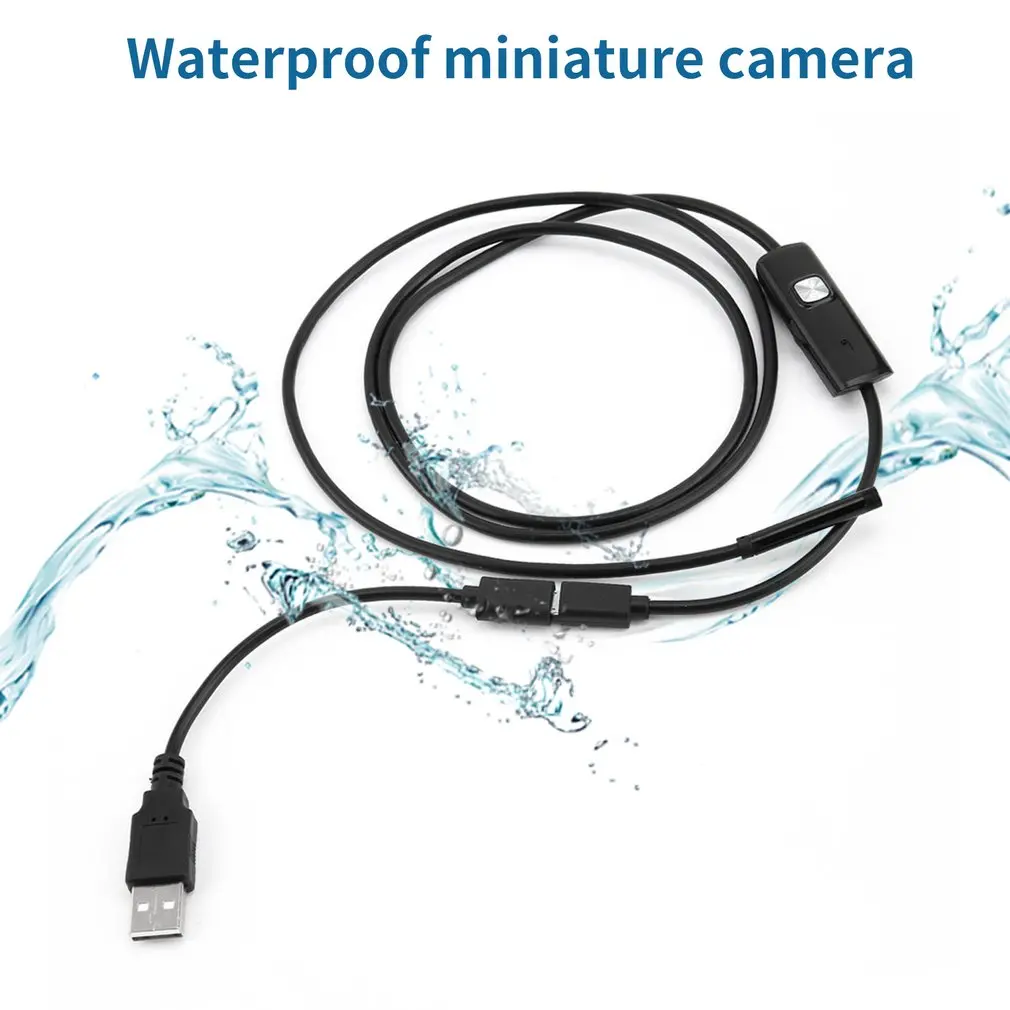 1,5 M 2M 3,5 M 5M Kabel-5,5 mm Linse Endoskop Vandtæt Inspektion Endoskop til Android &PC-Kamera Linse USB-Kabel Endoskop 1