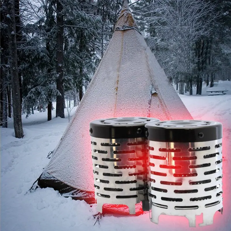 Vinteren Mini Varme Komfur Camping Komfur Bærbare Rustfrit Stål Brændeovn Camping Udstyr Vandring Rejser Picnic3 1