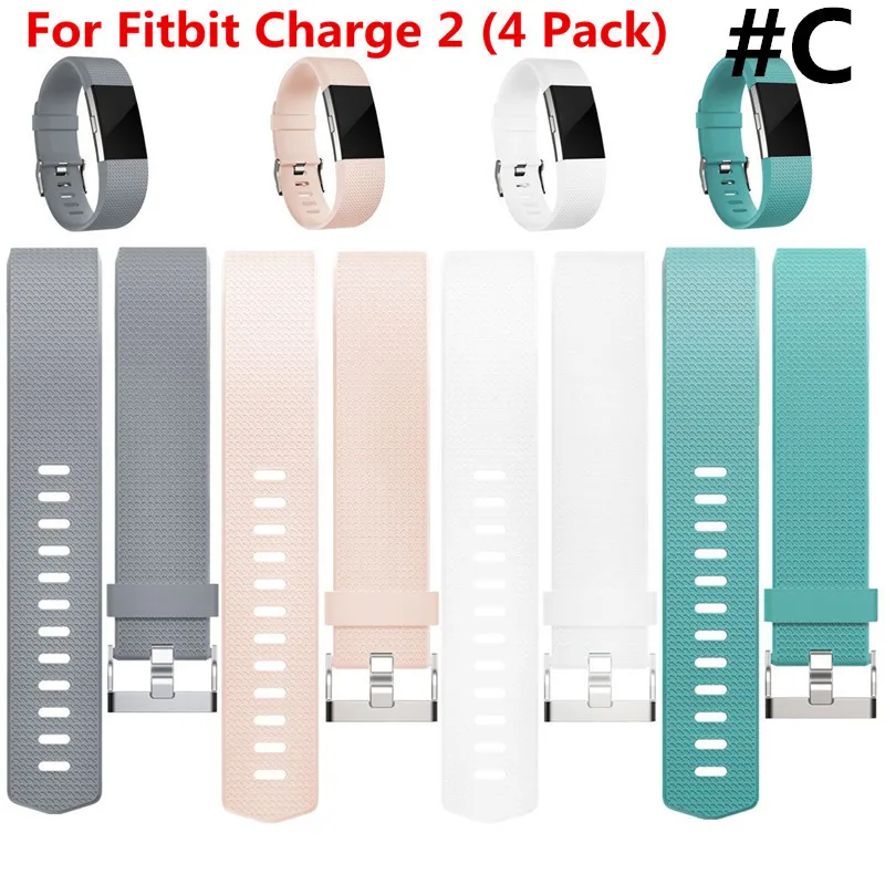 (3/4/5/6/10Pack )Udskiftning af Silikone elastik Rem Armbånd Armbånd Til Fitbit OPLADE 2 Lille eller Stor Størrelse 1