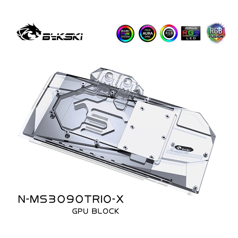 Bykski Vand Blok brug for MSI RTX 3080 GAMING X TRIO 10G OC / RTX3090 SUPERIM X 24G GPU Kort / Video Card RadiatorCopper Blok 1