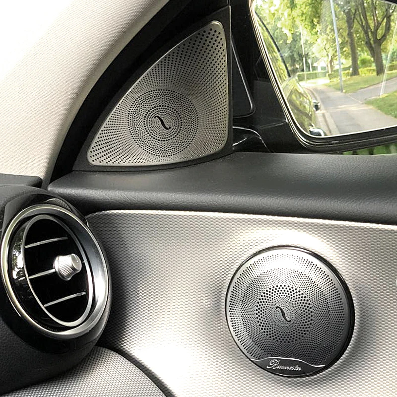 Car-styling Døren Stereo Højttaler dekoration decals auto Diskant trim strimler dækker 2stk For Mercedes-Benz E-klasse W213 16-17 1
