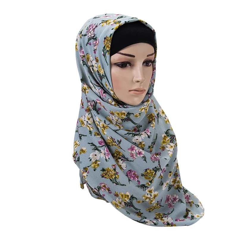 Kvinder Almindelig Boble Chiffon Tørklæde Hijab Slange Leopard Print Lange Tørklæder Og Sjaler Muslimske Hijab Islamiske Hovedbeklædning Wraps Tørklæder 1