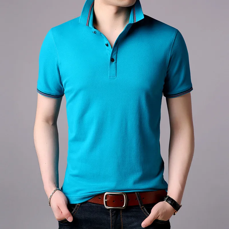Ymwmhu 2020 Nye Fashion Brand, Mænd Polo-Shirt i Bomuld kortærmet Solid Sommer Skjorte Turn-down Krave Slim Polo Shirt Mænd 1