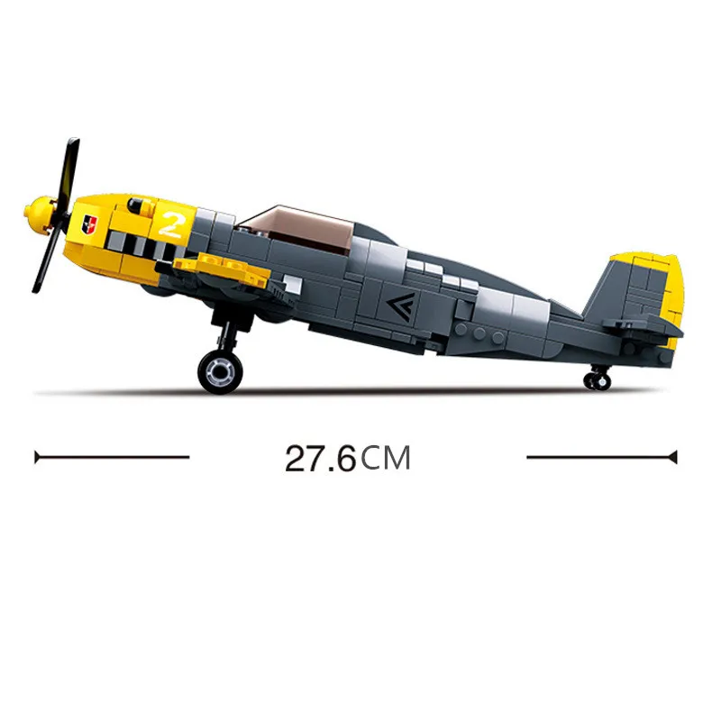 289Pcs Militære WW2 Tyskland Army Air Forces BF-109 Jagerfly byggesten Sæt Brinquedos Mursten Pædagogisk Legetøj for Børn 1