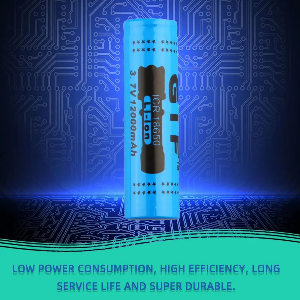 Sikker 18650 3,7 V 12000mAh Genopladeligt Li-ion Batteri til LED Lommelygte Lommelygte Rød Shell Lave Tilbagevendende Drift 1
