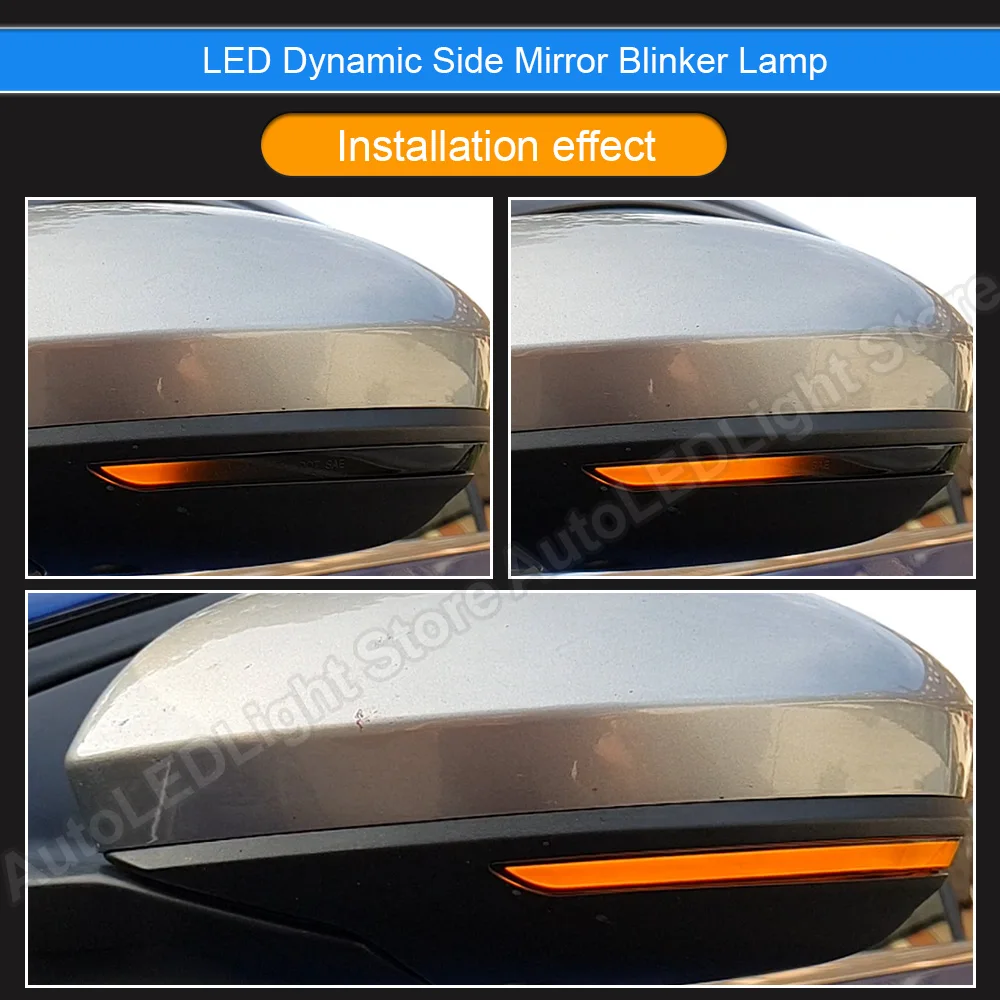 2stk Dynamisk Sekventiel LED Side Spejl Indikator Blinker blinklyset Lampe Til Renault Megane IV 2016-2019 Talisman 2016- 1