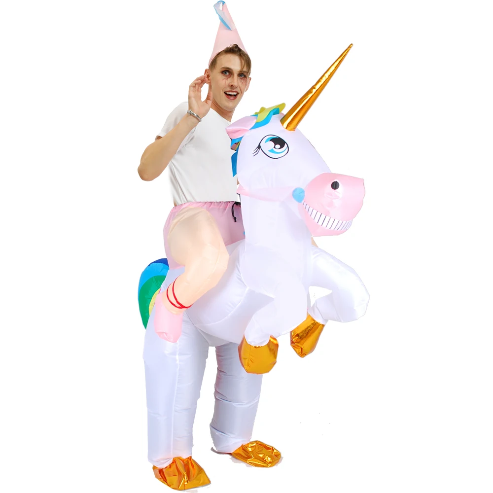Cartoon Kids Christmas Party Cosplay Unicorn Oppustelige Kostume Halloween Voksen Karneval Passer Fancy Dyre Rolle Spiller Tøj 1