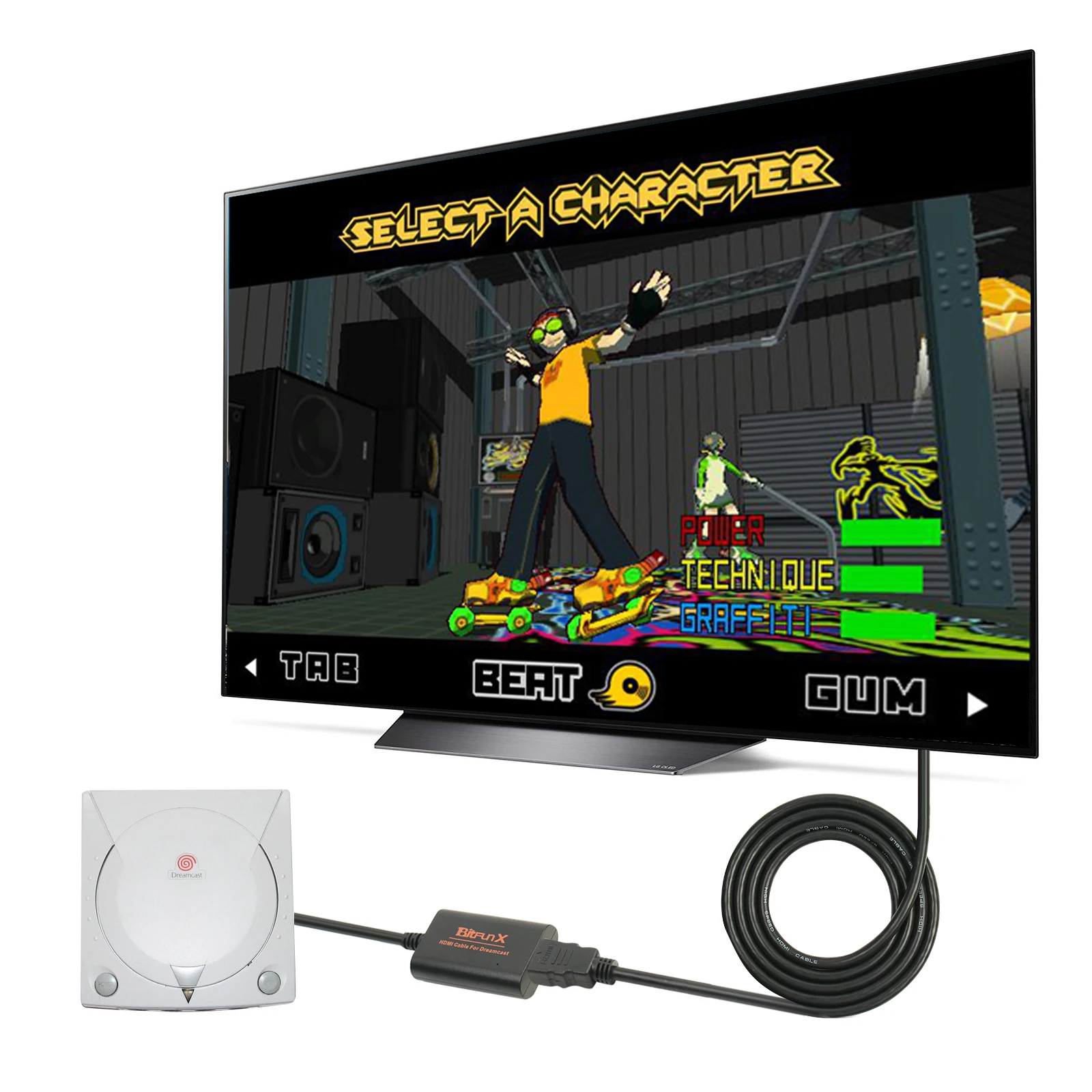 HDMI-Adapter til Sega Dreamcast Spillekonsoller HDMI/HD-Link Kabler High Definition Link Kabel Ledning til Sega Dreamcast 1