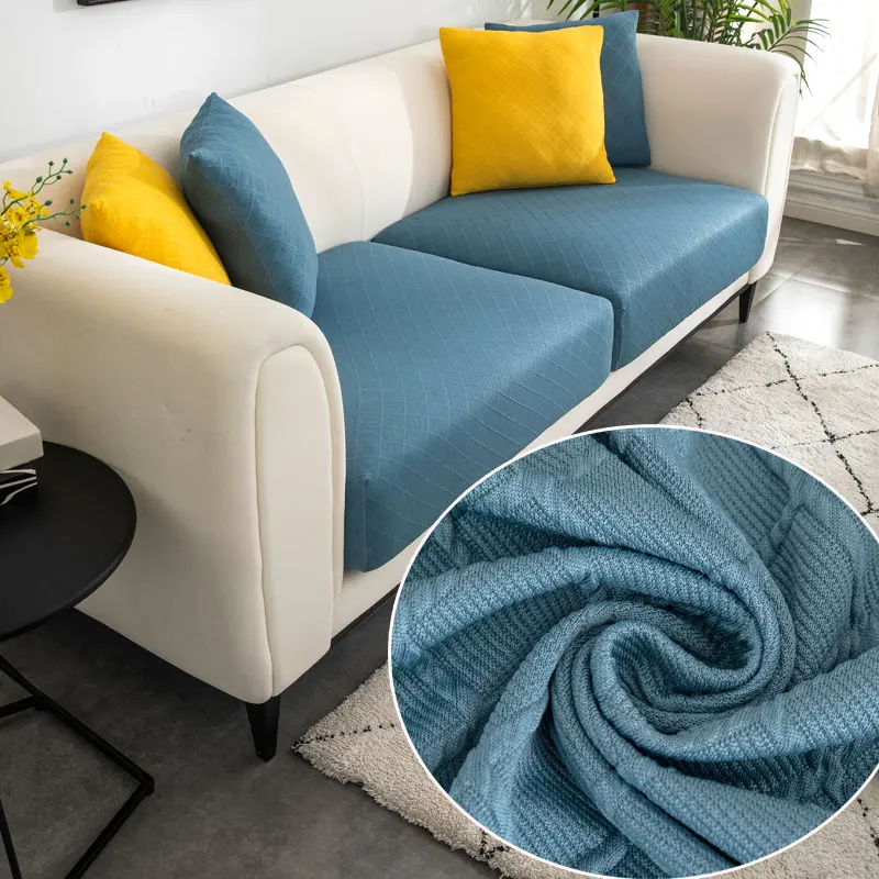 Sofa Pude Dække Polyester Slipcover Til Stuen Funiture Protector Sædehynde Elastisk Solid Farve 1