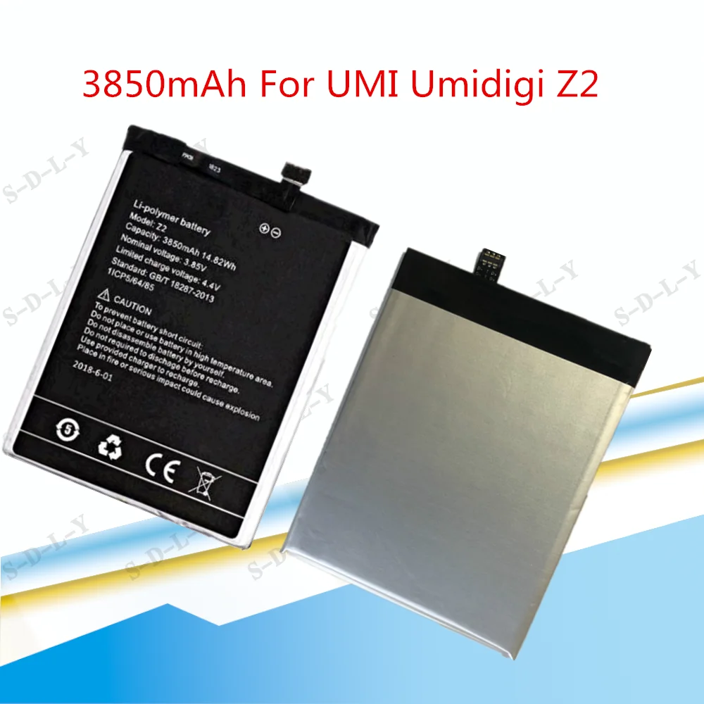 3850mAh For UMI Umidigi Z2 Ekstrem Batteri Til UMI Umidigi Z2 Batería Batterie Telefon Batterier med Værktøjer 1
