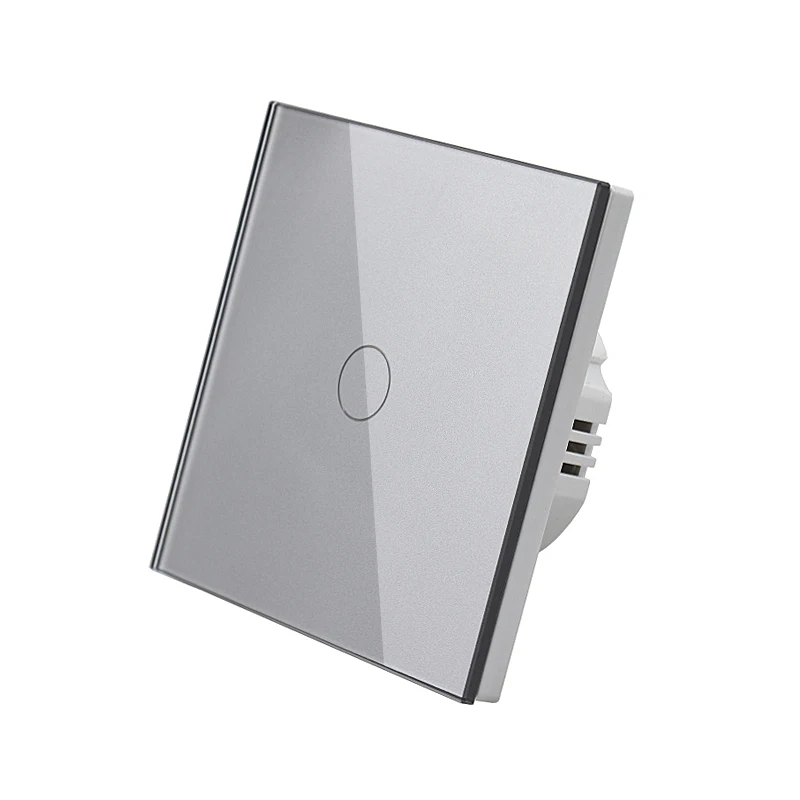 Light Touch EU-Standard 1 Gang 1 Måde Væggen Hjem Skifte Krystal Glas Switch Panel Smart Home Automation 1