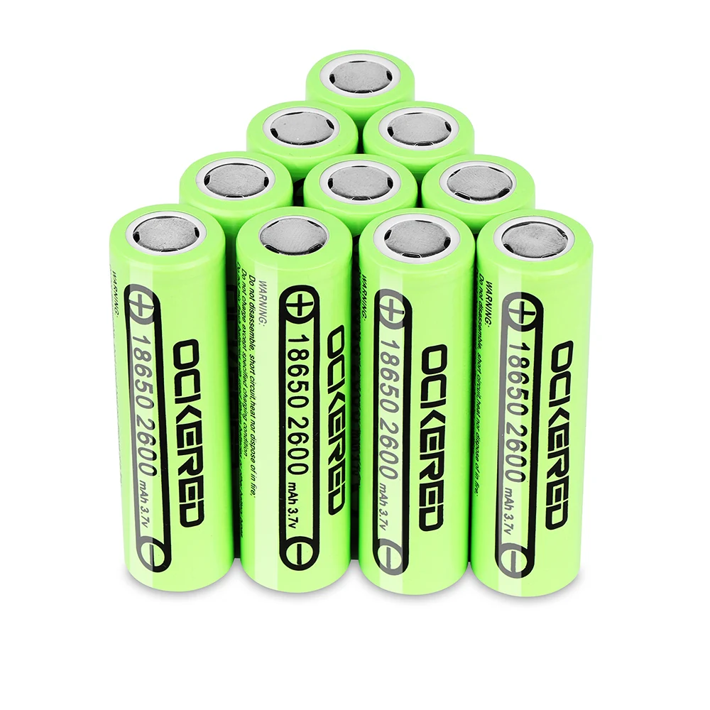 10STK Ockered Oprindelige 3,7 V 2600mAh 18650 Batteri Genopladeligt Li-ion-Batterier Legetøj Værktøjer Lommelygte Genopladeligt Batteri 1