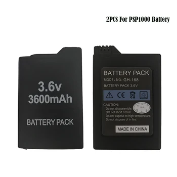 2stk 3600mAh Batteri Til PSP 1000 PSP1000 PlayStation Portable Konsol Genopladelige Lithium Batterier 16753