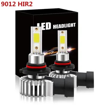 2stk 80W Cob Lampes LED Anti-brouillard 9012 HIR2 Haute Puissance LED Brouillard Conduite Ampul Lampe e Jour DRL Auto Voiture 3