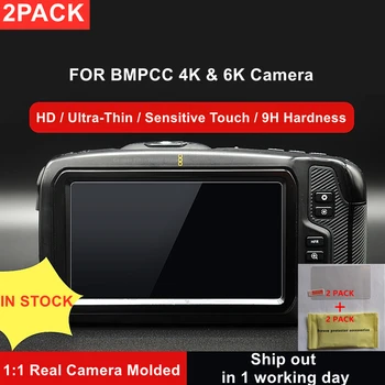 2STK BMPCC 4K / 6K Kamera 9H Kamera Hærdet Glas og LCD-Skærm Protektor Beskyttelse for Blackmagic Design Pocket Cinema 4K Kamera 5