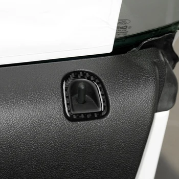 2stk Carbon Fiber Bil Dør Låse Pin-Knop Frame Trim Dække for Ford Mustang 09-13 4