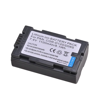 2stk ekstra Batteri Pack til CGR-D08 CGR-D08A CGR-D08A/1B, CGR-D08R CGR-D08S CGR-D110 CGR-D120 CGR-D120A PV-DBP8 PV-DBP8A Batteri 5
