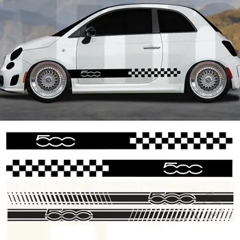 2stk for Fiat 500 Spider Grafisk Punkt, side striber Logo badge Decal Sticker SIDE RACING STRIPES GRAFISK DECAL KLISTERMÆRKER 0