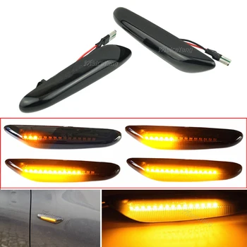 2STK Smoke Linse Dynamisk Strømmende LED-blinklys sidemarkeringslys Lys Blinklys Lampe til BMW E60 E61 E90 E91 E81 E82 E88 E46 X3 X1 1
