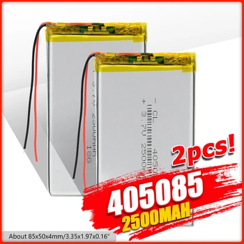 3,7 V 2500mAh Li-polymer Batteri 405085 Til MP4 MP5 DVD-GPS Kamera Lipo li-ion Li Lithium-polymer Batteri Udskiftning af Batteri 8195