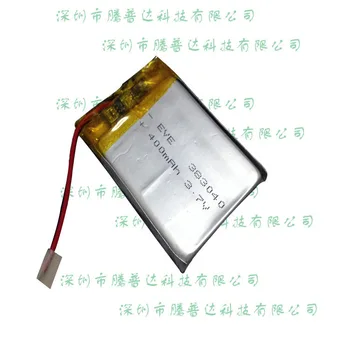 3,7 V 383040 Kort, Bluetooth headset bygget i polymer lithium batteri Bærbar Højttaler 400 mA 0
