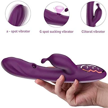 3 I 1 Klitoris Sugende Orgasme Vibrator Rabbit Dildo Vibratorer G-Spot Massager Klitoris Anal Plug Stimulator Voksen Sex Legetøj til Kvinder 21566