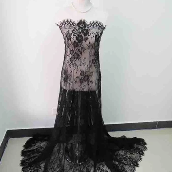 3 meter store high-end lace wedding dress eyelash lace bryllup tøj undertøj blonder Diy Afrikanske lace stof engros 0