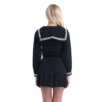 3 Stk/Sæt Japansk Sailor School Uniform Mode Skole Klasse Navy Sailor School Elev, Uniformer for Piger Cosplay Kostume 1