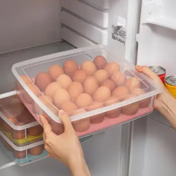 30 Net Plastik opbevaring af Æg Boks Duck Egg indehaveren Køleskab Stabelbare fryser til Opbevaring af Mad Containeren, Køkken Organizer 4